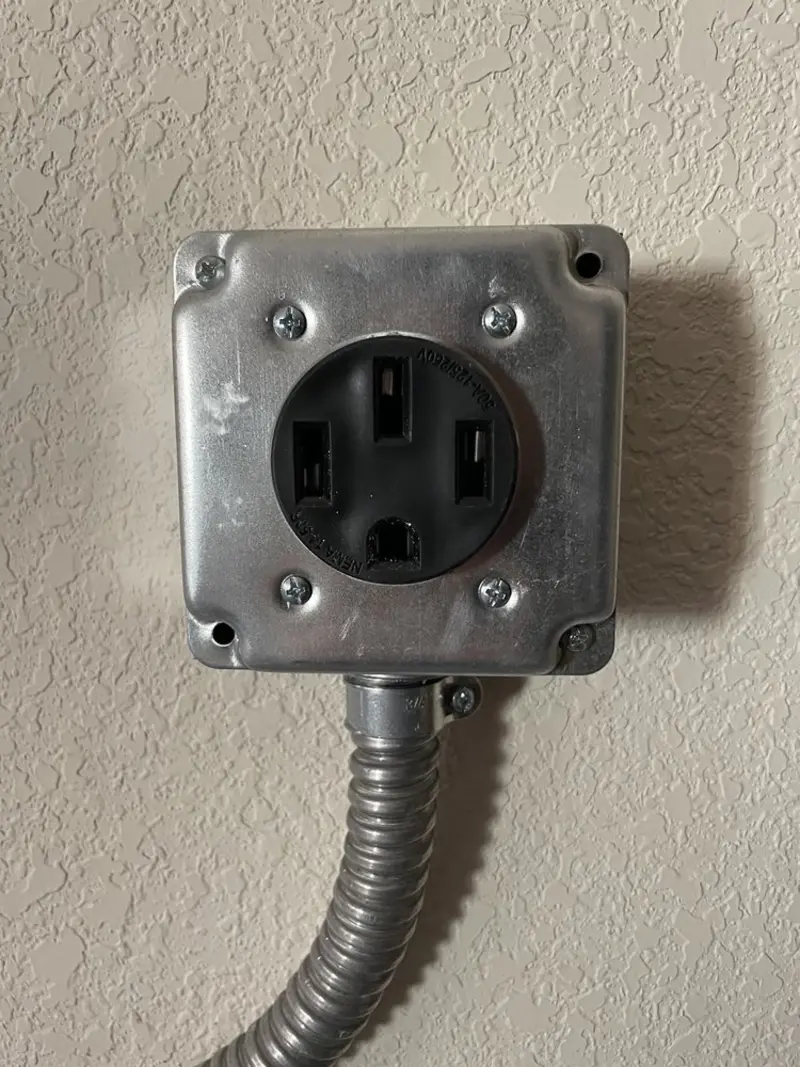 NEMA 14-50 outlet installed for Electrical Panel Upgrade in Dingman